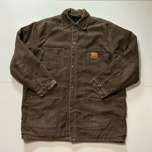 Vintage FB County The Real OG Frisco Brown Corduroy Snap Button Chore Jacket